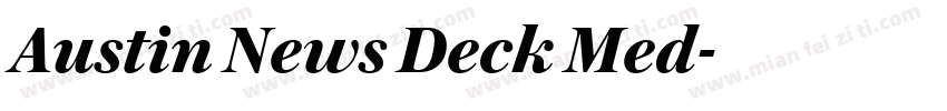 Austin News Deck Med字体转换